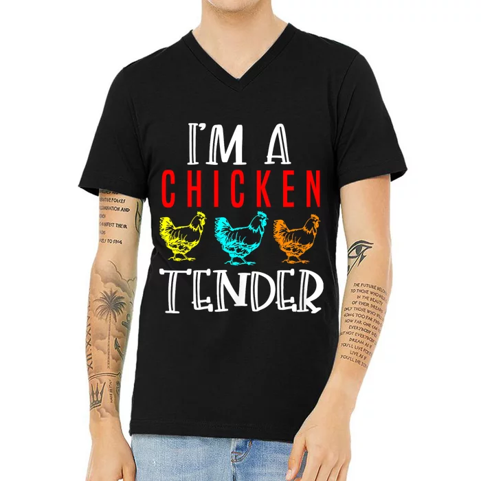 Funny IM A Chicken Tender Gifts Birthday Party Accessories V-Neck T-Shirt