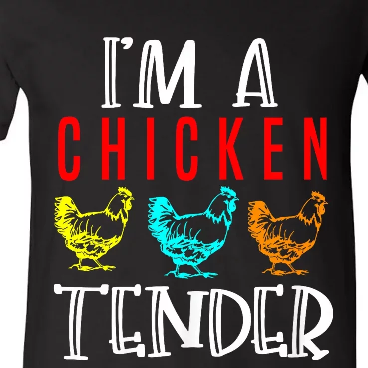 Funny IM A Chicken Tender Gifts Birthday Party Accessories V-Neck T-Shirt