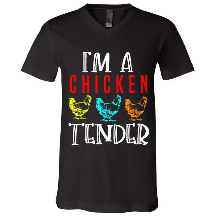 Funny IM A Chicken Tender Gifts Birthday Party Accessories V-Neck T-Shirt