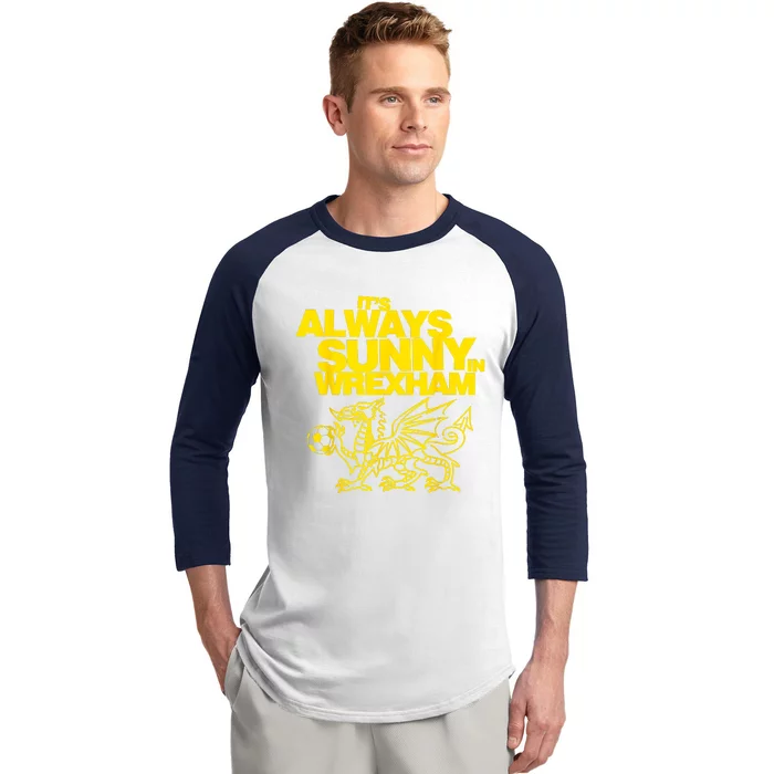 Funny ItS Always Sunny In Wrexham Wales Dragon Football Baseball Sleeve Shirt