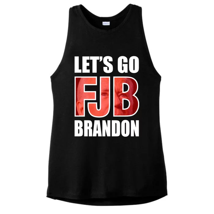 FJB Let's Go Brandon Image Apparel Ladies Tri-Blend Wicking Tank