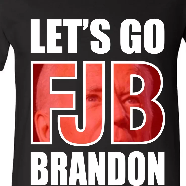 FJB Let's Go Brandon Image Apparel V-Neck T-Shirt