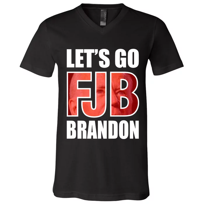 FJB Let's Go Brandon Image Apparel V-Neck T-Shirt