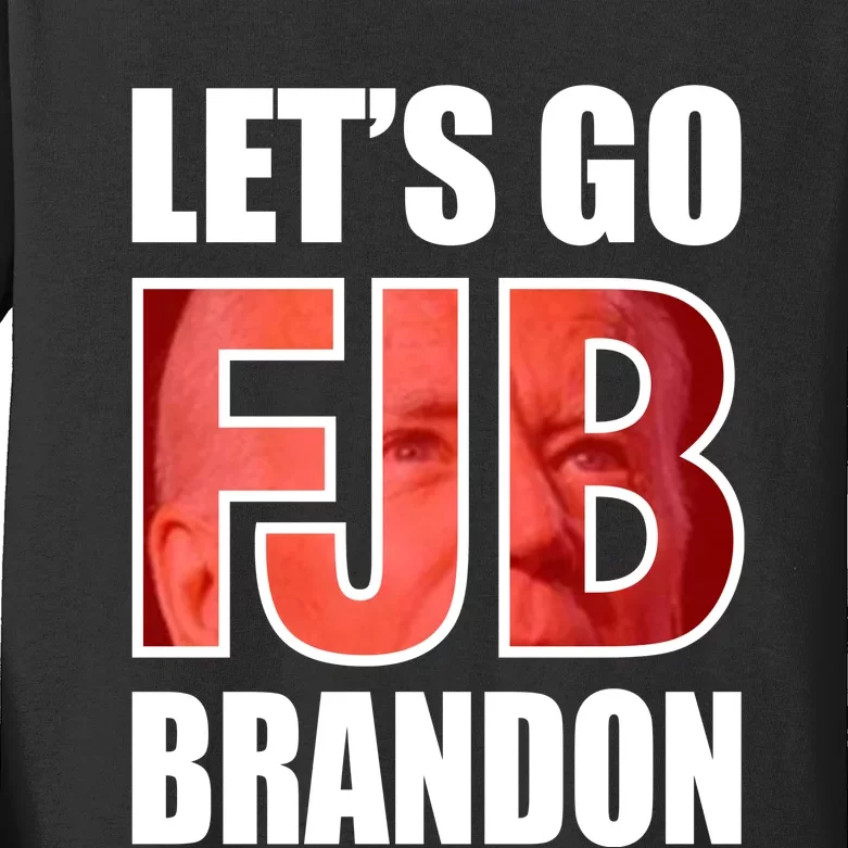 FJB Let's Go Brandon Image Apparel Kids Long Sleeve Shirt