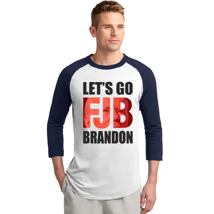 FJB Let's Go Brandon Image Apparel Baseball Sleeve Shirt