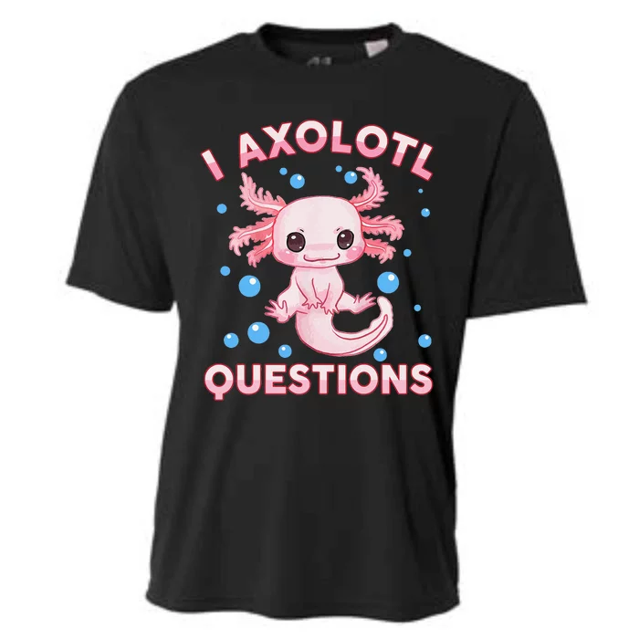 Funny I Axolotl Questions Cooling Performance Crew T-Shirt