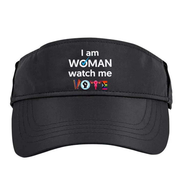 Funny I Am Woman Watch Me Vote Adult Drive Performance Visor