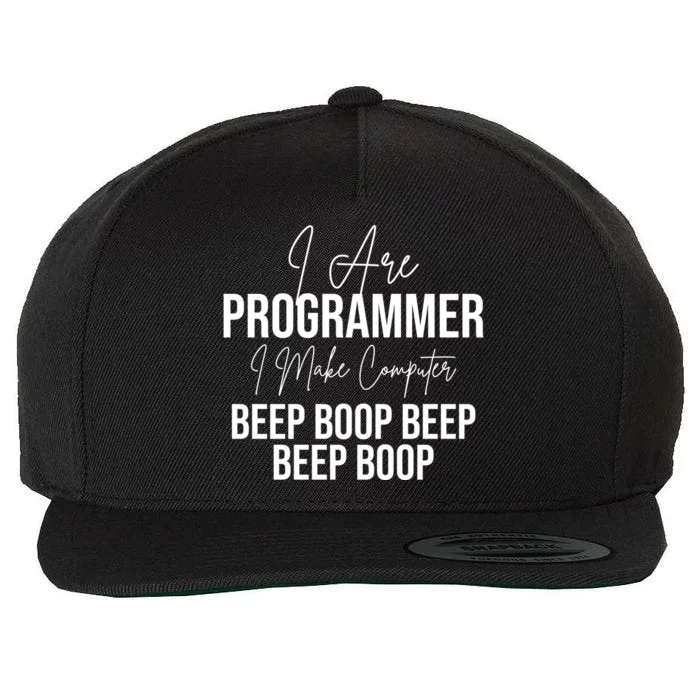 Funny I Are Programmer Computer Programming Coding Coder Gift Wool Snapback Cap