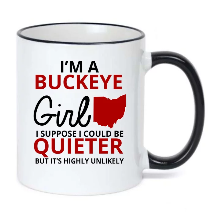 Funny I'm A Buckeye Girl Football Fan Black Color Changing Mug