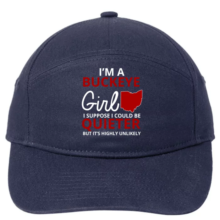 Funny I'm A Buckeye Girl Football Fan 7-Panel Snapback Hat