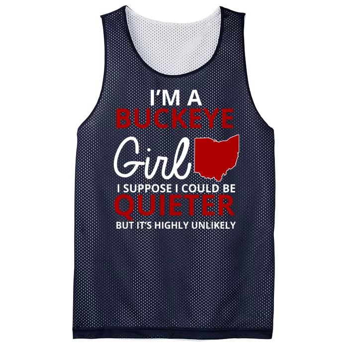 Funny I'm A Buckeye Girl Football Fan Mesh Reversible Basketball Jersey Tank