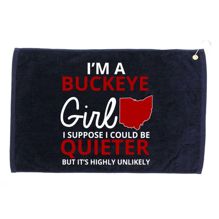 Funny I'm A Buckeye Girl Football Fan Grommeted Golf Towel