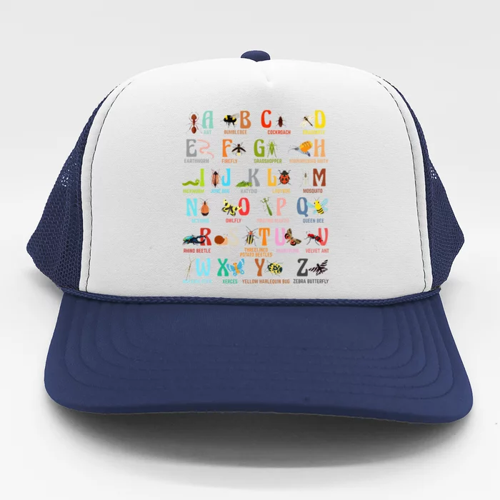 Funny Insect Animals Alphabet Kindergarten Trucker Hat