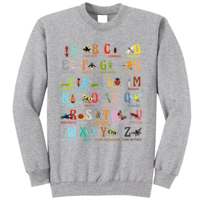 Funny Insect Animals Alphabet Kindergarten Tall Sweatshirt