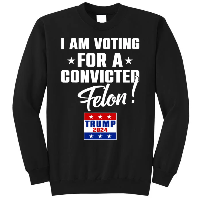 Funny I Am Voting For A Convicted Felon Support Trump 2024 Sweatshirt