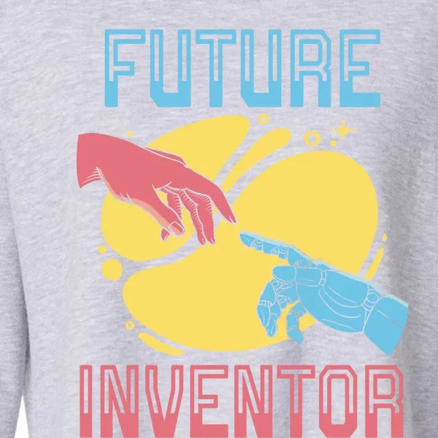 Future Inventor Ai Artificial Intelligence Robotics Cute Gift Cropped Pullover Crew