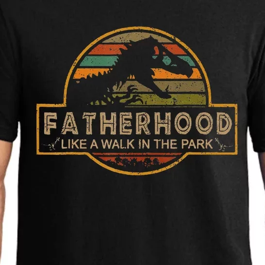 Fatherhood Is A Walk In The Park — Dino FatherS Day Pajama Set