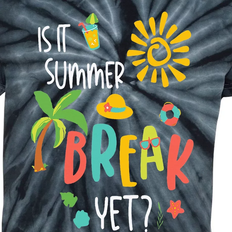 Funny I Am Earning A Summer Break Teacher Kids Tie-Dye T-Shirt