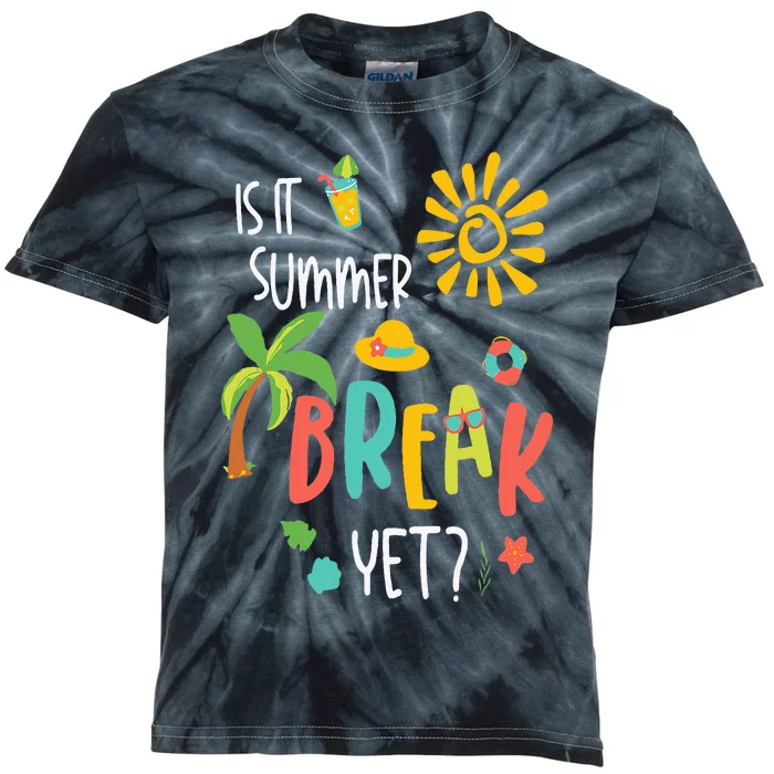 Funny I Am Earning A Summer Break Teacher Kids Tie-Dye T-Shirt