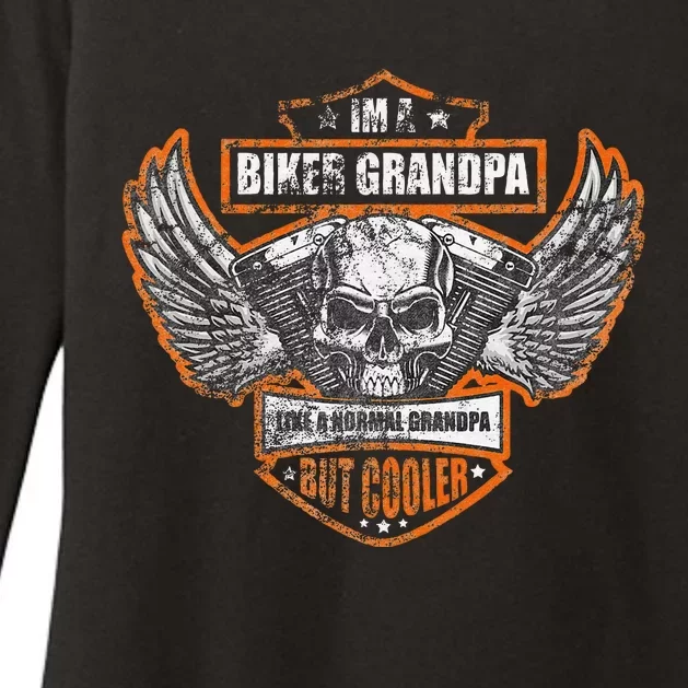 Funny IM A Biker Grandpa Like A Normal Grandpa But Cooler Womens CVC Long Sleeve Shirt