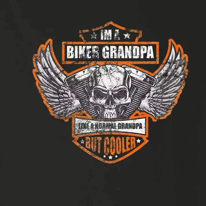 Funny IM A Biker Grandpa Like A Normal Grandpa But Cooler Toddler Long Sleeve Shirt