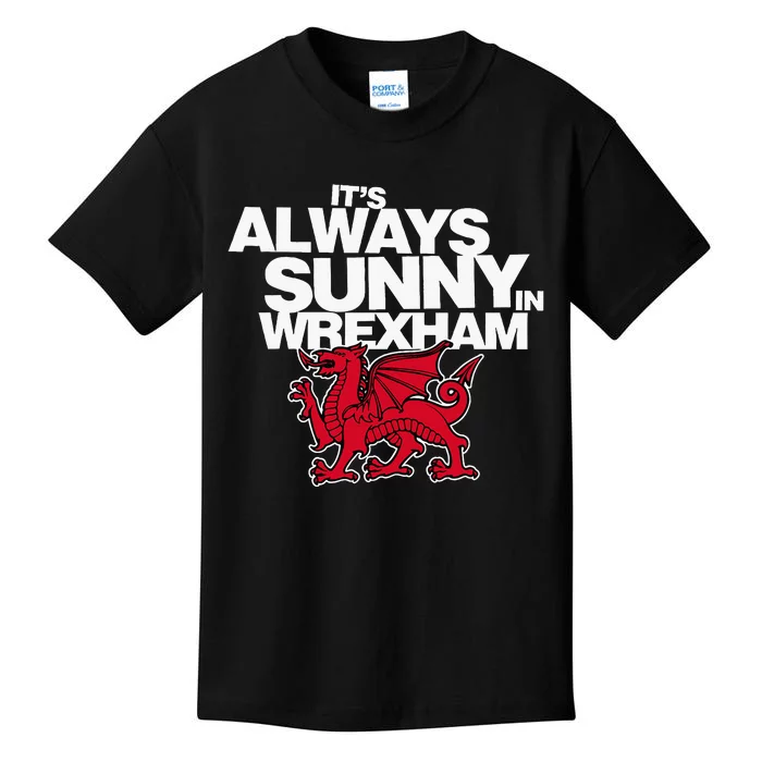 Funny ItS Always Sunny In Wrexham Wales Dragon Kids T-Shirt