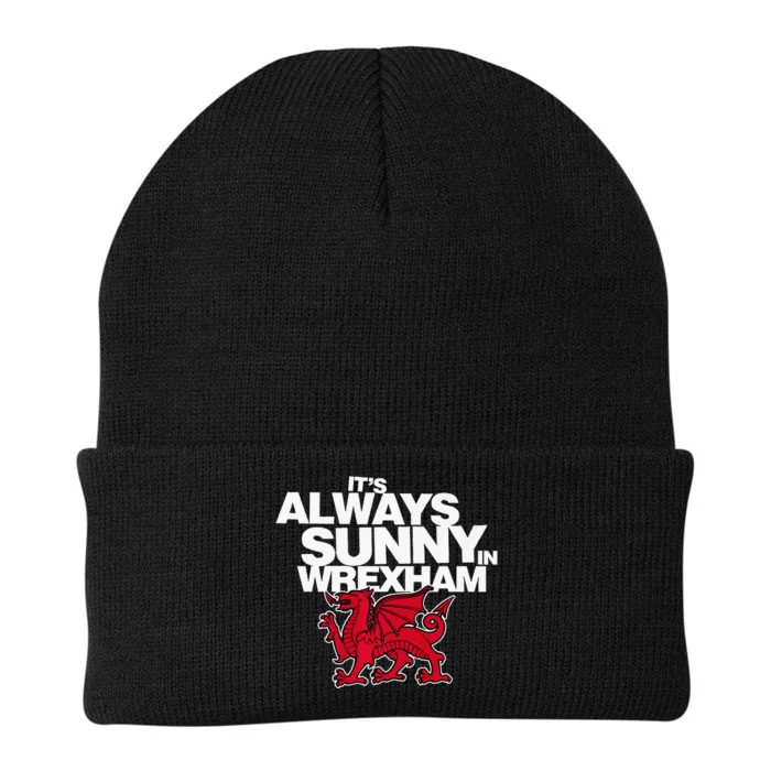 Funny It's Always Sunny in Wrexham Wales Dragon Knit Cap Winter Beanie