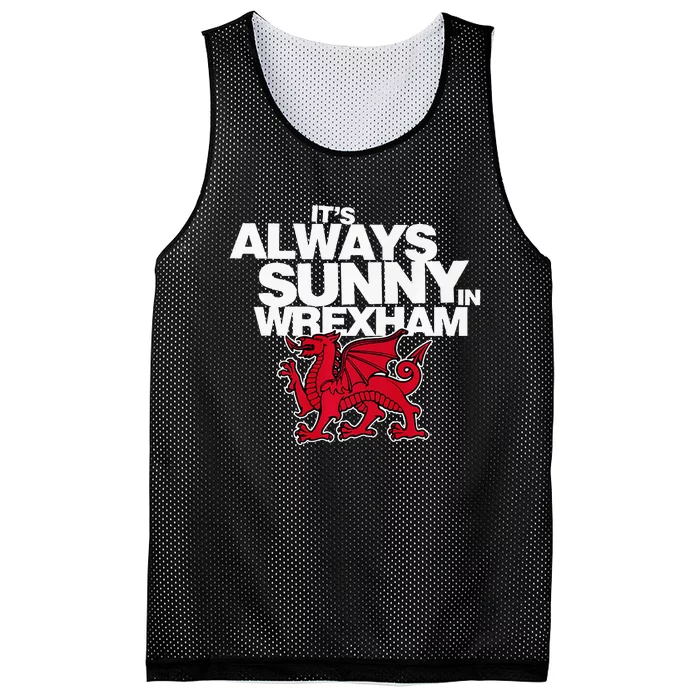 Funny It's Always Sunny in Wrexham Wales Dragon Mesh Reversible Basketball Jersey Tank