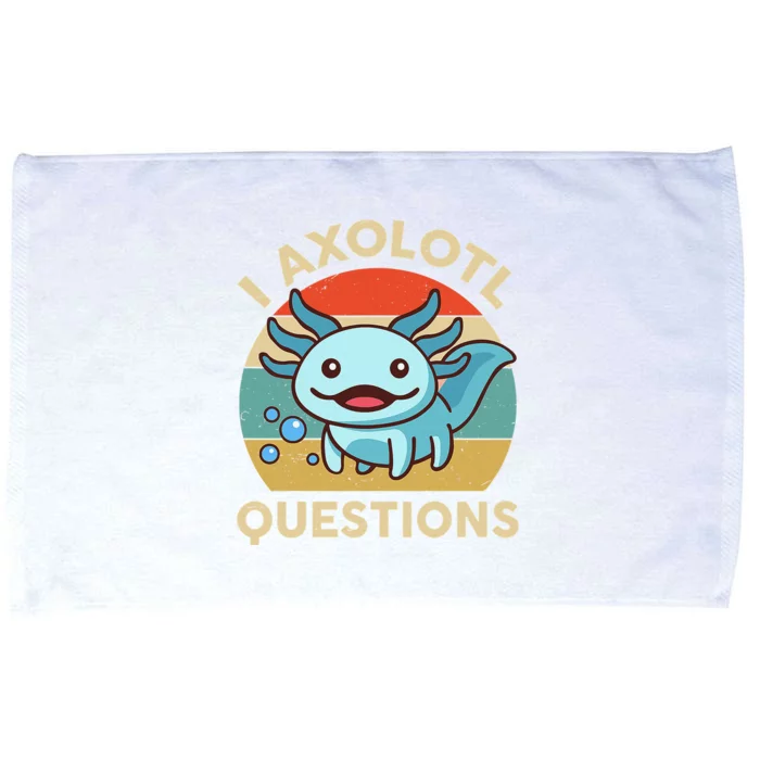 Funny I Axolotl Questions Axolotl Plush Cute Axolotl Microfiber Hand Towel