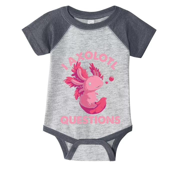 Funny I Axolotl Questions Cute Salamander Mom Dad Infant Baby Jersey Bodysuit