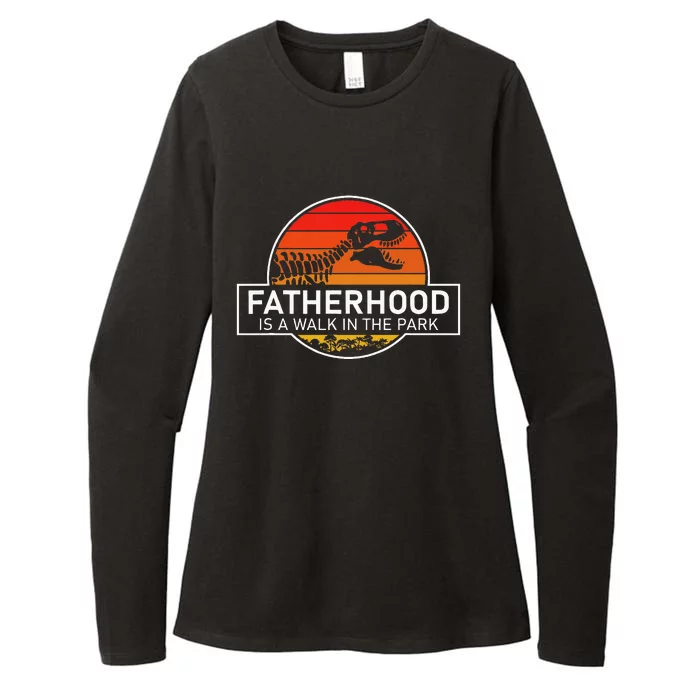 Fatherhood Is A Walk In The Park Funny Jokes Womens CVC Long Sleeve Shirt