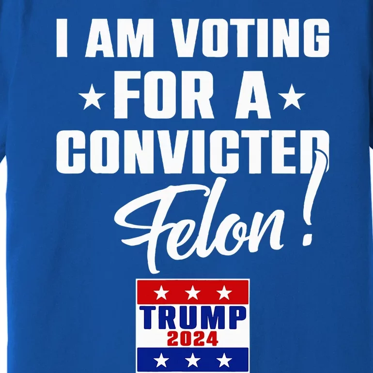 Funny I Am Voting For A Convicted Felon Support Premium T-Shirt