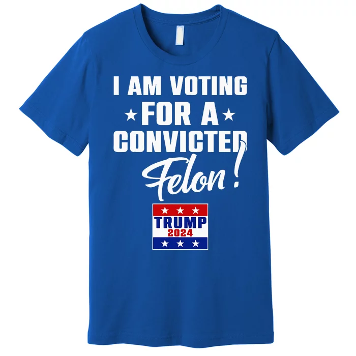 Funny I Am Voting For A Convicted Felon Support Premium T-Shirt