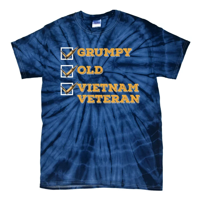 Funny Im A Grumpy Old Vietnam Veteran Tie-Dye T-Shirt