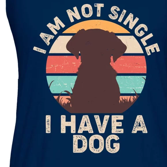 Funny I Am Not Single I Have A Dog Ladies Essential Flowy Tank