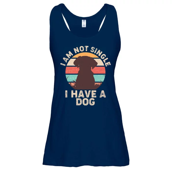 Funny I Am Not Single I Have A Dog Ladies Essential Flowy Tank