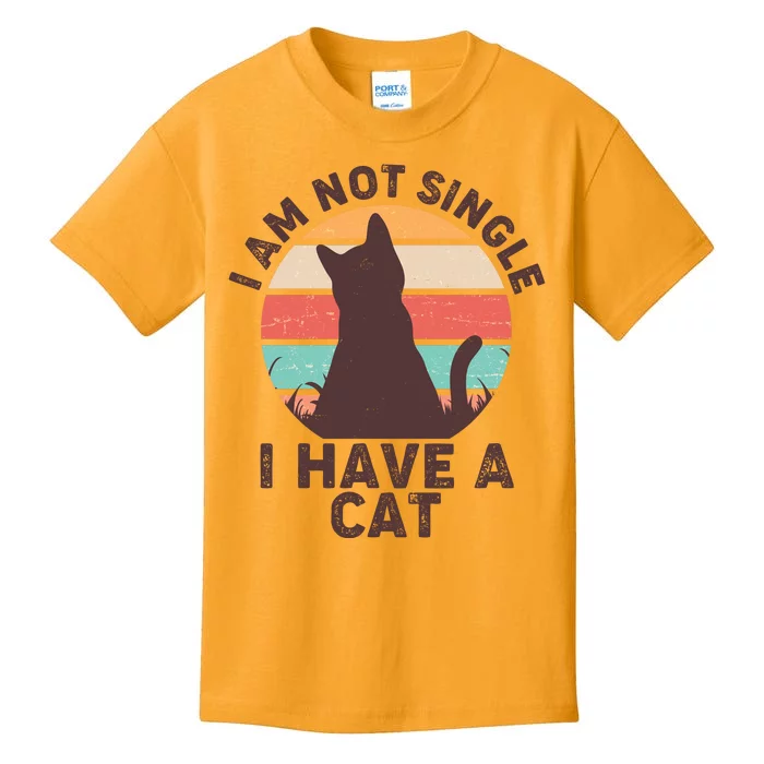 Funny I Am Not Single I Have A Cat Kids T-Shirt