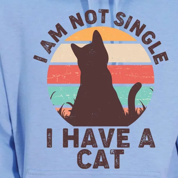 Funny I Am Not Single I Have A Cat Unisex Surf Hoodie