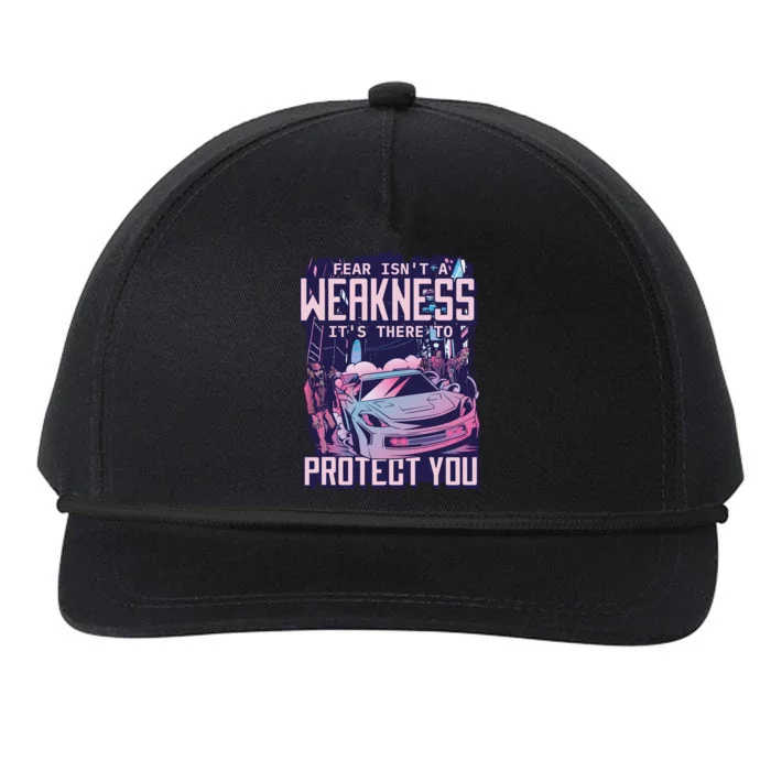 Fear Isn't A Weakness It's There To Protect You Race Car Zombie Snapback Five-Panel Rope Hat