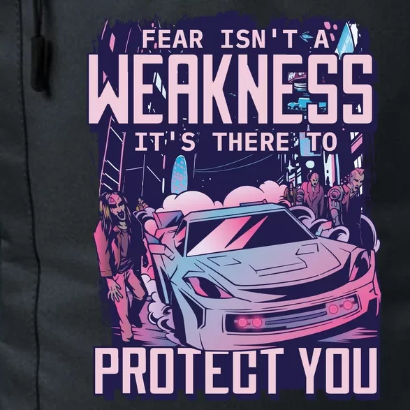 Fear Isn't A Weakness It's There To Protect You Race Car Zombie Daily Commute Backpack