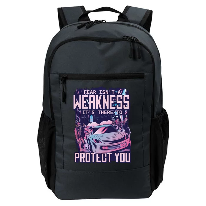 Fear Isn't A Weakness It's There To Protect You Race Car Zombie Daily Commute Backpack