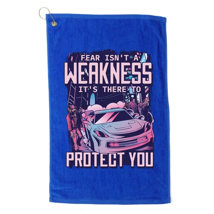 Fear Isn't A Weakness It's There To Protect You Race Car Zombie Platinum Collection Golf Towel