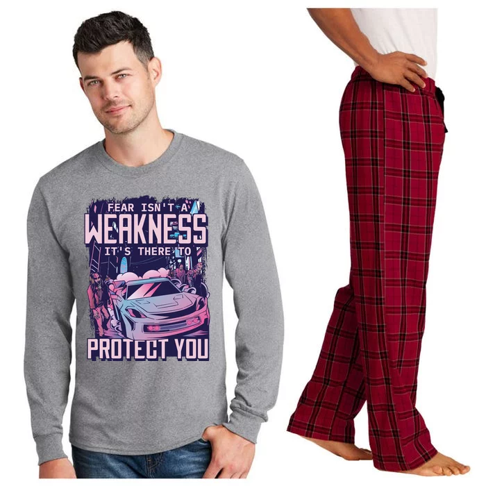 Fear Isn't A Weakness It's There To Protect You Race Car Zombie Long Sleeve Pajama Set