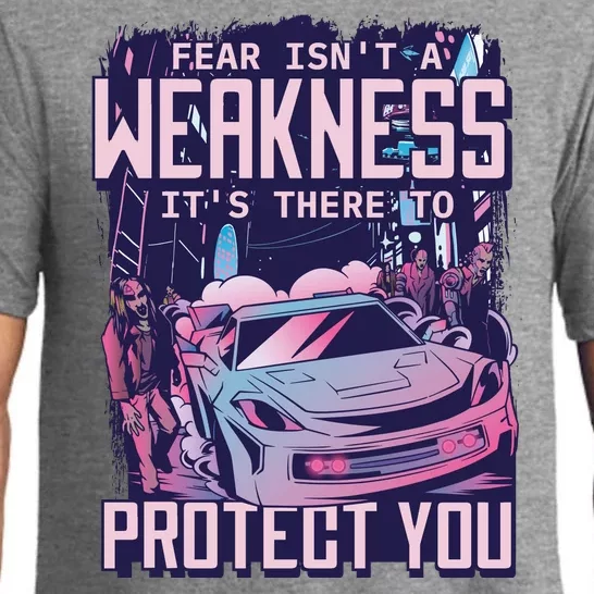 Fear Isn't A Weakness It's There To Protect You Race Car Zombie Pajama Set