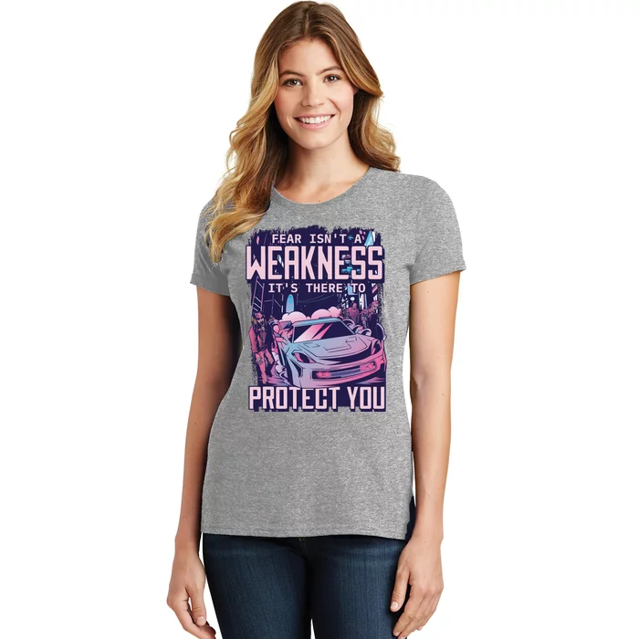 Fear Isn't A Weakness It's There To Protect You Race Car Zombie Women's T-Shirt