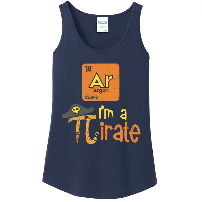 Funny Im A Pirate Pi Day Argon Ar Chemistry Math Boy Ladies Essential Tank