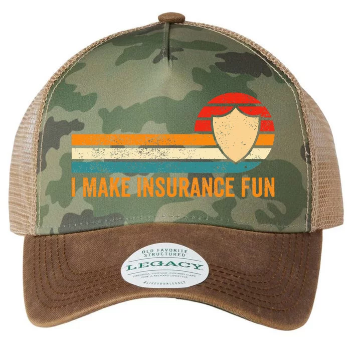 Funny Insurance Agent Broker I Make Insurance Fun Legacy Tie Dye Trucker Hat