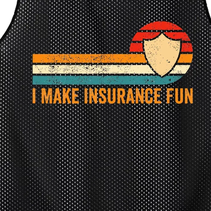 Funny Insurance Agent Broker I Make Insurance Fun Mesh Reversible Basketball Jersey Tank