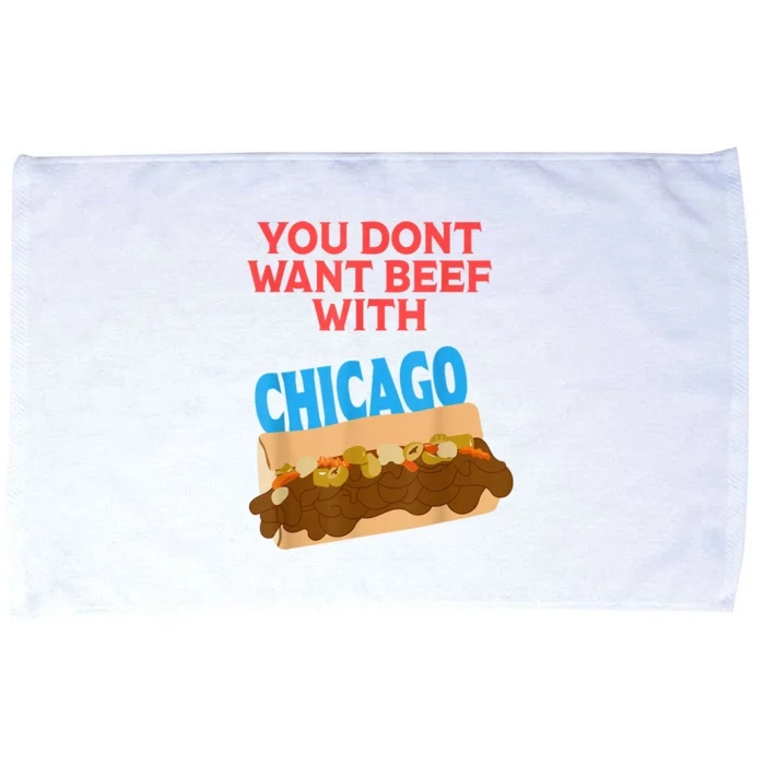 Funny Italian Beef Pride You Don't Want Beef With Chicago Microfiber Hand Towel