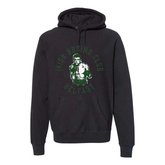 Funny Irish Boxing Club Belfast Graphic Premium Hoodie